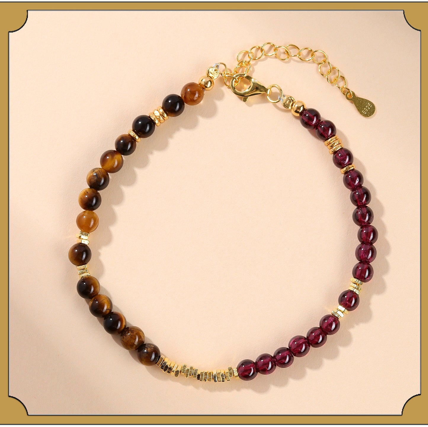 Five Elements Crystal Bracelet with S925 Silver - Balance Energy & Harmony for Women