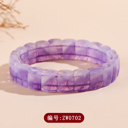 Natural Amethyst Crystal Bracelet | Spiritual Healing & Romantic Purple Energy for Women