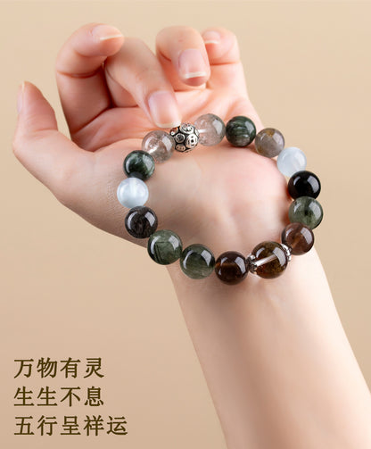 Natural Crystal Five Elements Harmony Bracelet - Balance Energy & Good Luck Charm