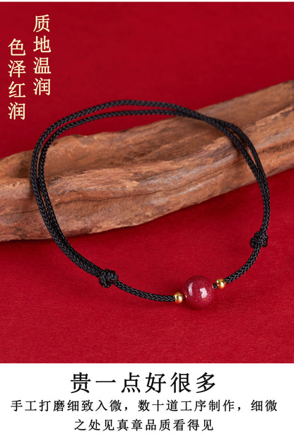 Natural Purple Gold Sand Couple Bracelet | Lucky Charm for Love and Fortune