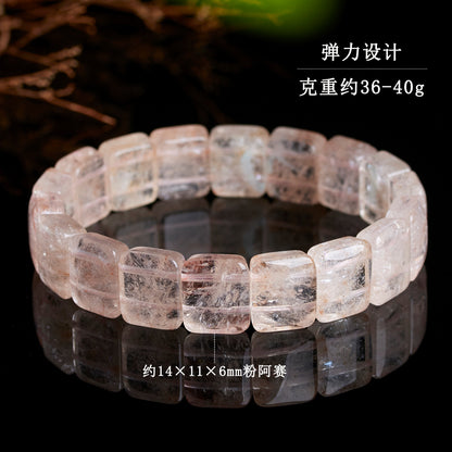 Natural Crystal Powder Handmade Bracelet - Women's Lucky Charm Fashion Energy
