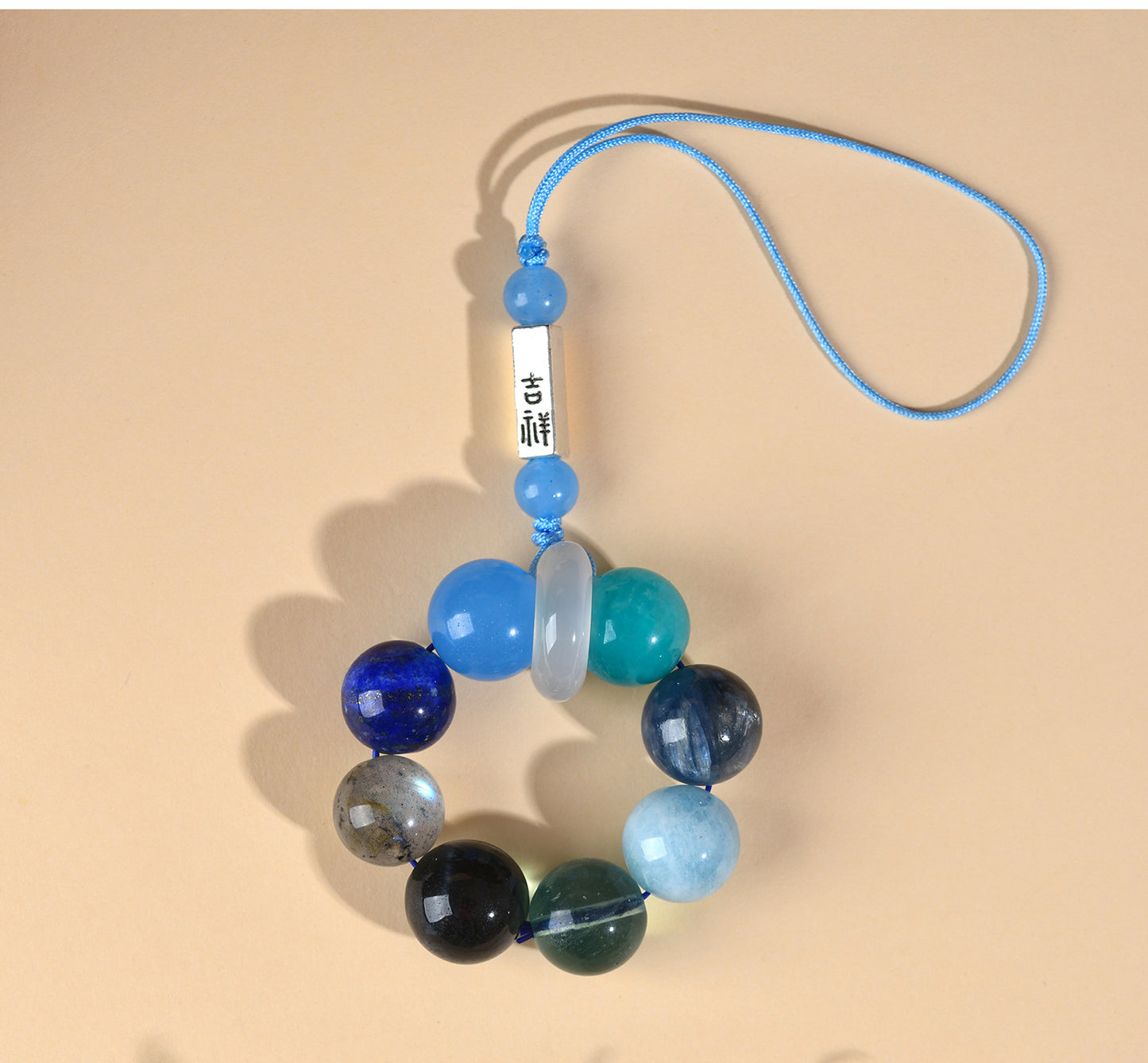 Natural Crystal Five Elements Phone Chain Pendant - Balance Energy & Attract Blessings