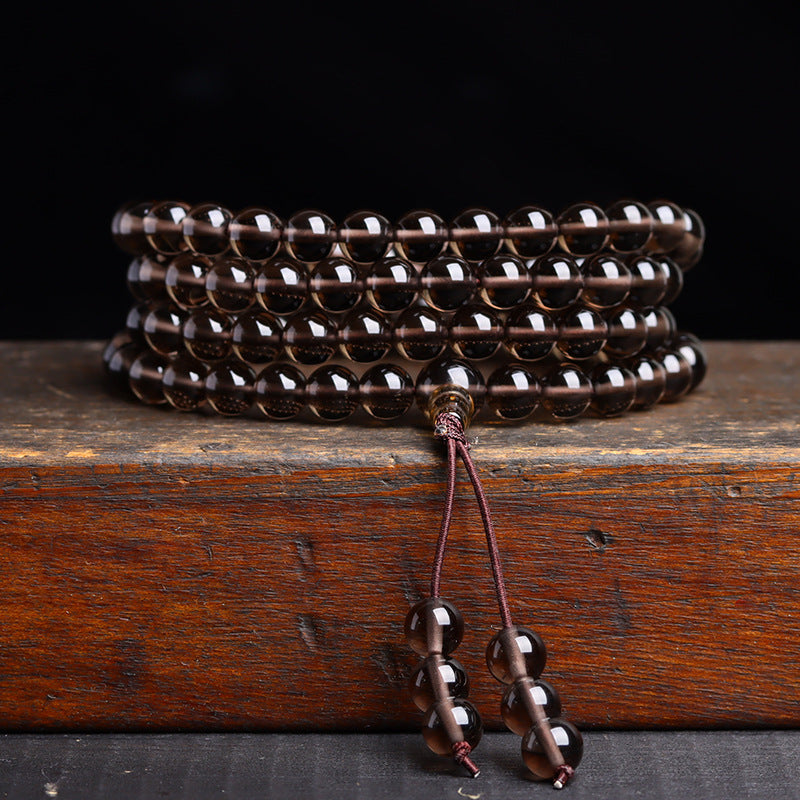 Natural Obsidian 108 Buddha Beads Multi-Circle Bracelet | Spiritual Protection Talisman