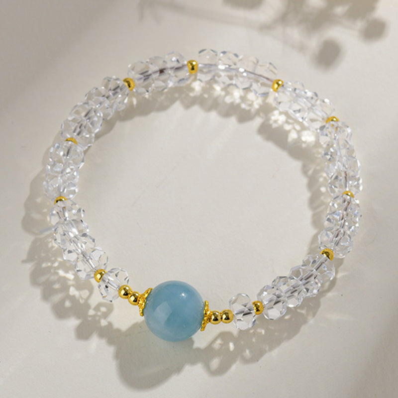 Natural White Crystal Zodiac Guardian Bracelet | Energy Stone for Protection & Harmony