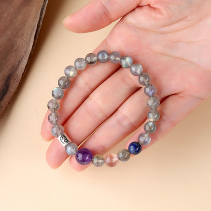 Mystical Natural Crystal Zodiac Bracelet - Cosmic Energy & Spiritual Harmony
