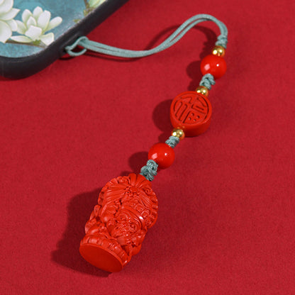 Imperial Red Cinnabar Protection Charm for Phone and Bag