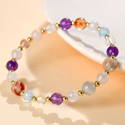 Natural Crystal Multi-Gem Bracelet | Spiritual Harmony & Wealth Attraction Charm