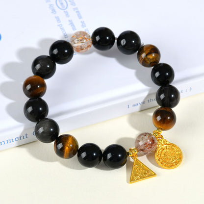 Natural Crystal Three-in-One Twelve Zodiac Bracelet 2025 - Couple's Spiritual Harmony Amulet