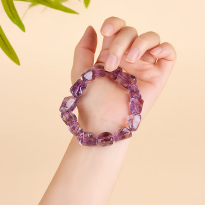 Natural Amethyst Crystal Bracelet | Love & Spiritual Energy Stone for Women