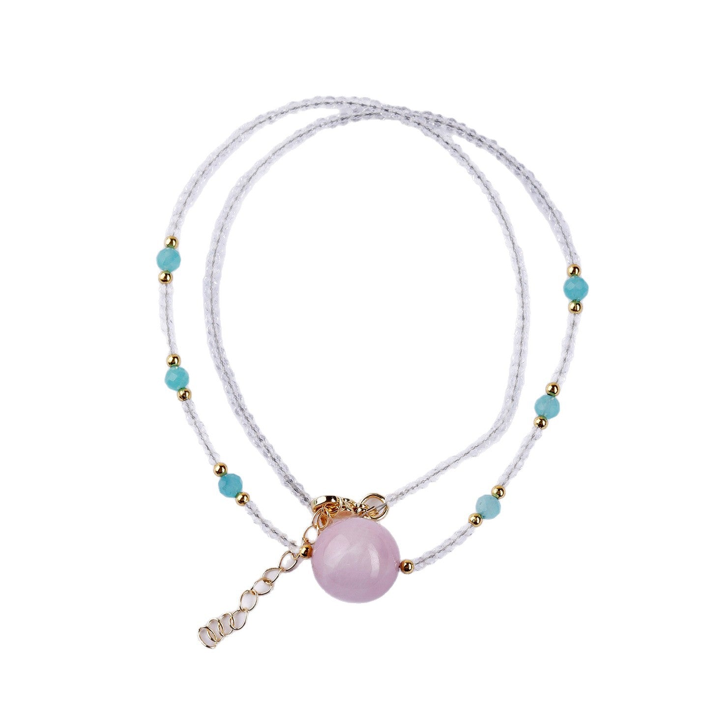 Natural White Crystal Purple Spodumene Adjustable Necklace | Spiritual Energy & Elegant Design