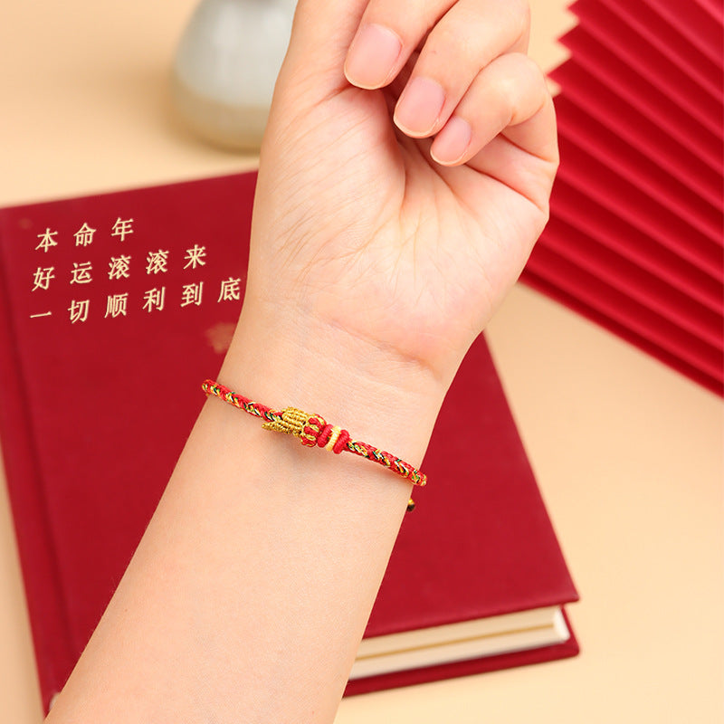 Natal Buddha Twelve Zodiac Guardian Bracelet | Handmade Weaving DIY Beaded Chinese-style Spiritual Jewelry