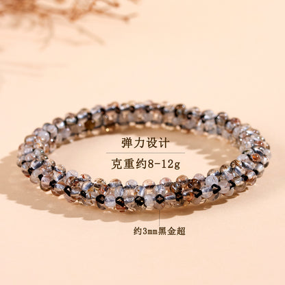 Golden Rutilated Quartz Bracelet | Wealth & Energy Crystal Jewelry for Women