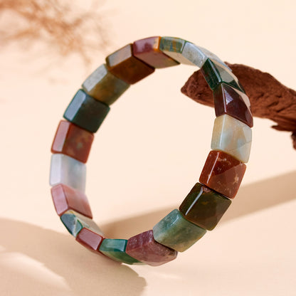 Natural Ocean Chalcedony Bracelet with Wangfu Stone - Wealth and Fortune Women's Spiritual Jewelry