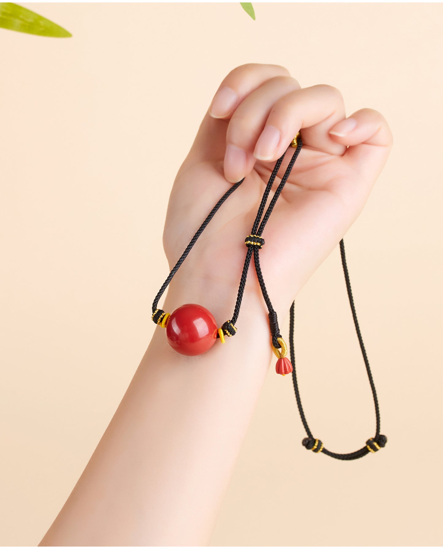 Imperial Red Cinnabar Collarbone Necklace | Natural Protection & Elegance for Women