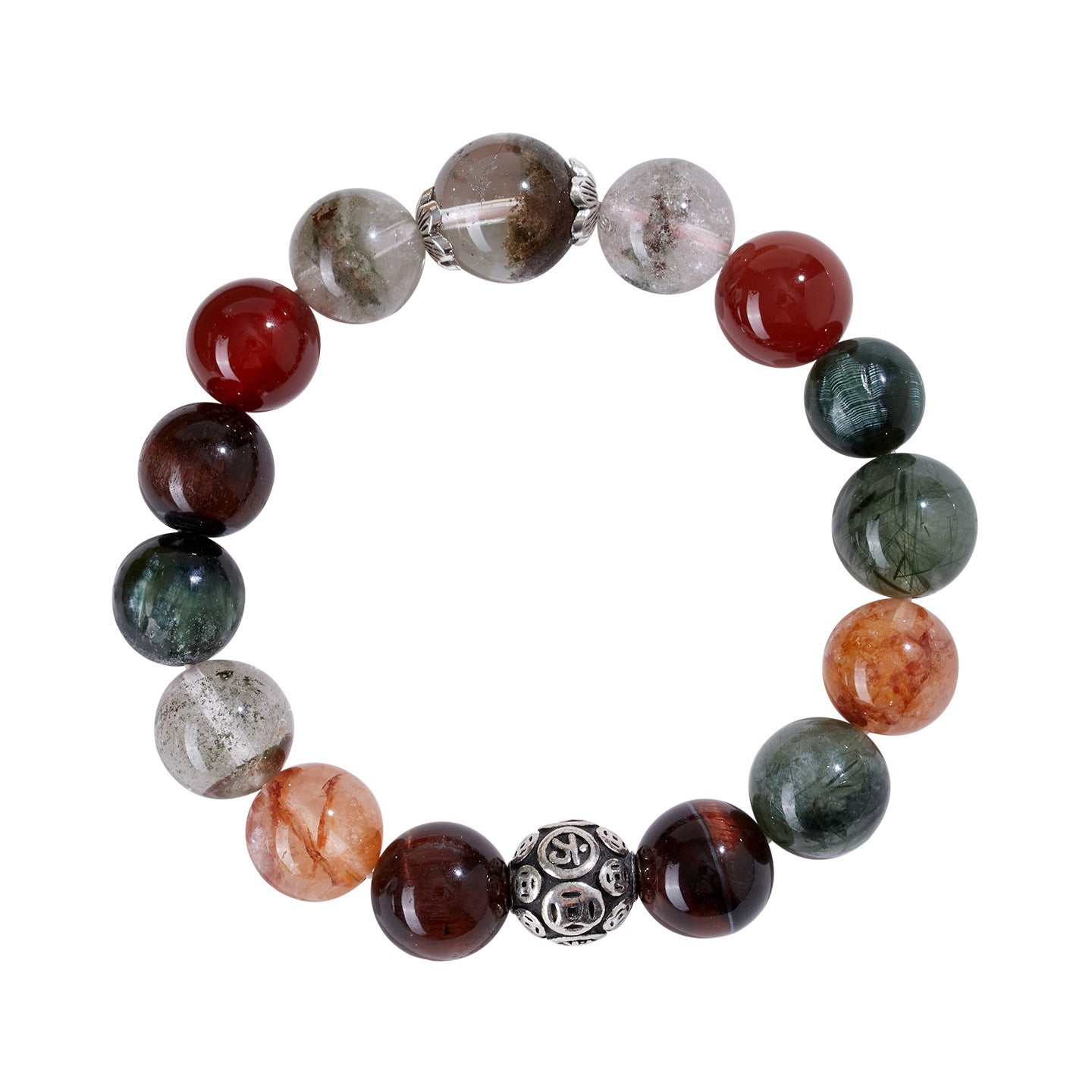 Natural Crystal Five Elements Harmony Bracelet - Balance Energy & Good Luck Charm