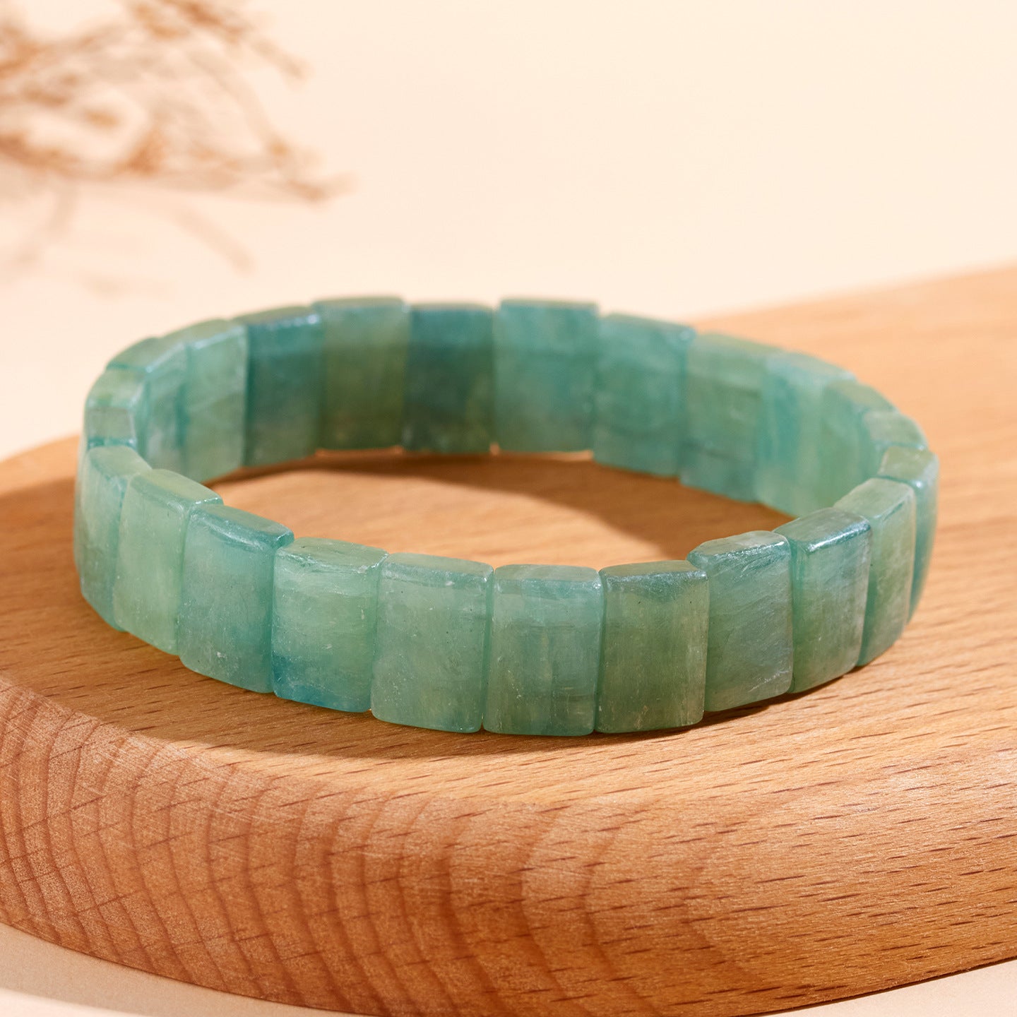 Natural Blue Green Crystal Healing Bracelet for Women - Serene Energy Stone Jewelry