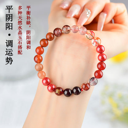 Five Elements Multi-Treasure Crystal Bracelet | Balance Energy Luck Protection Unisex Couple