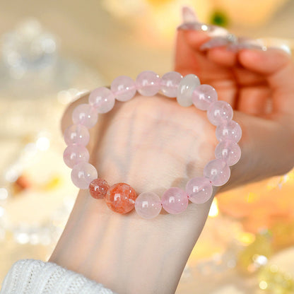 Madagascar Pink Crystal Bracelet | Love Harmony Spiritual Energy Jewelry for Women