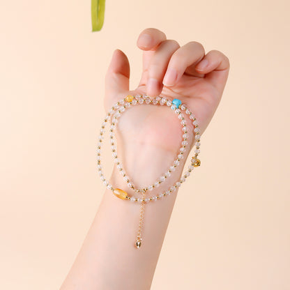 Pure White Crystal Collarbone Necklace for Women - Spiritual Elegance & Positive Energy