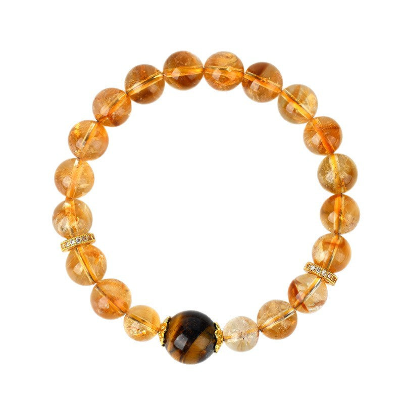 Natural Yellow Tiger Eye Crystal Bracelet | Courage Protection & Wealth Energy Stone
