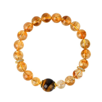 Natural Yellow Tiger Eye Crystal Bracelet | Courage Protection & Wealth Energy Stone