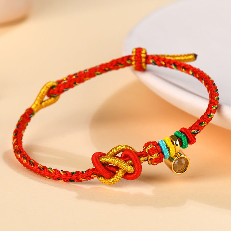 Peace Knot Golden Light Divine Mantra DIY Bracelet Rope - Spiritual Craft & Protection