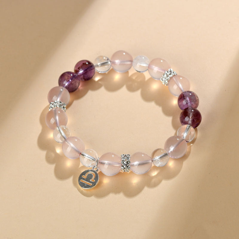 Twelve Constellations Natural Crystal Bracelet｜Spiritual Fortune & Cosmic Protection Jewelry