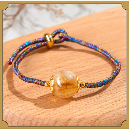 Natural Crystal Five Elements Balance Bracelet for Harmony and Luck