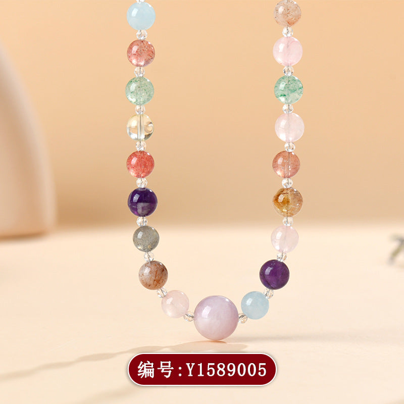 Natural Crystal Multi-Treasure Dual-Use Necklace & Bracelet | Spiritual Energy Jewelry for Women