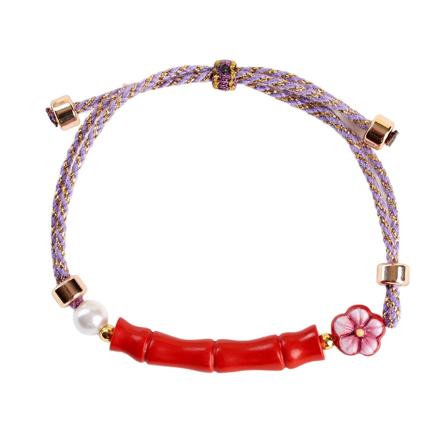 Imperial Red Cinnabar Bracelet | Natural Raw Mineral High Content Chinese Style Rope for Continuous Ascension