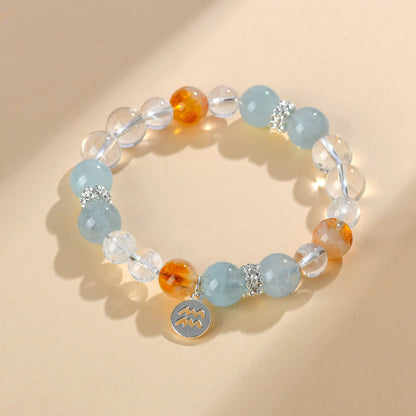 Twelve Constellations Natural Crystal Bracelet｜Spiritual Fortune & Cosmic Protection Jewelry
