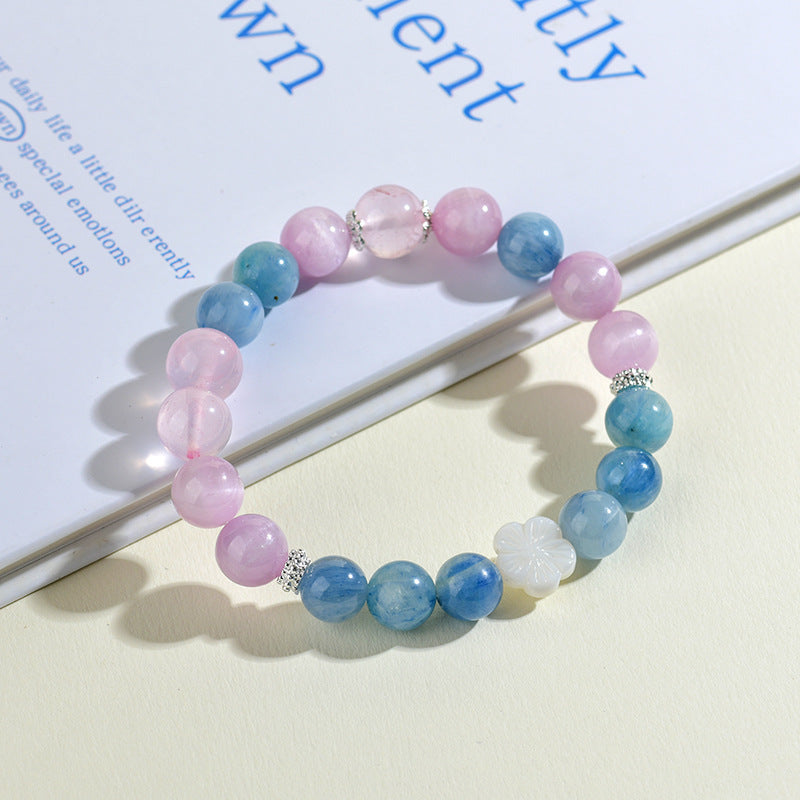 Natural Kyanite Libra Crystal Bracelet | Harmony Romance Zodiac Gift for Friends