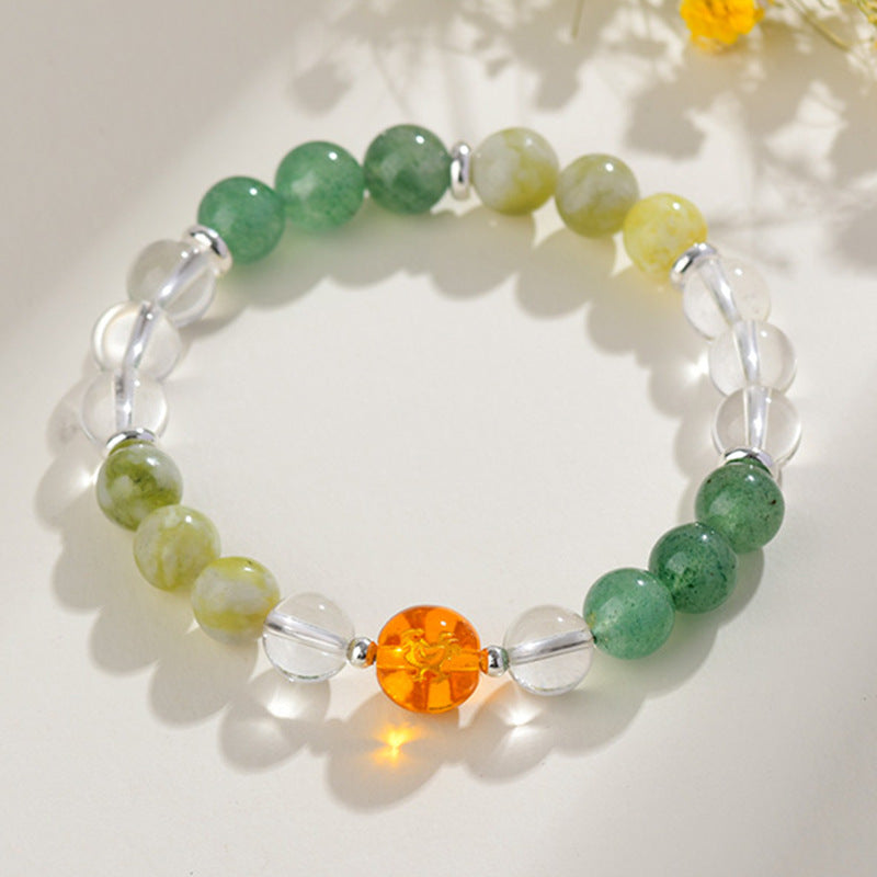 Natural Multi-Gemstone Twelve Zodiac Crystal Bracelet - Spiritual Protection & Luck Charm
