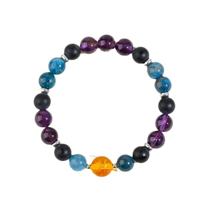 Natural Multi-Gemstone Twelve Zodiac Crystal Bracelet - Spiritual Protection & Luck Charm