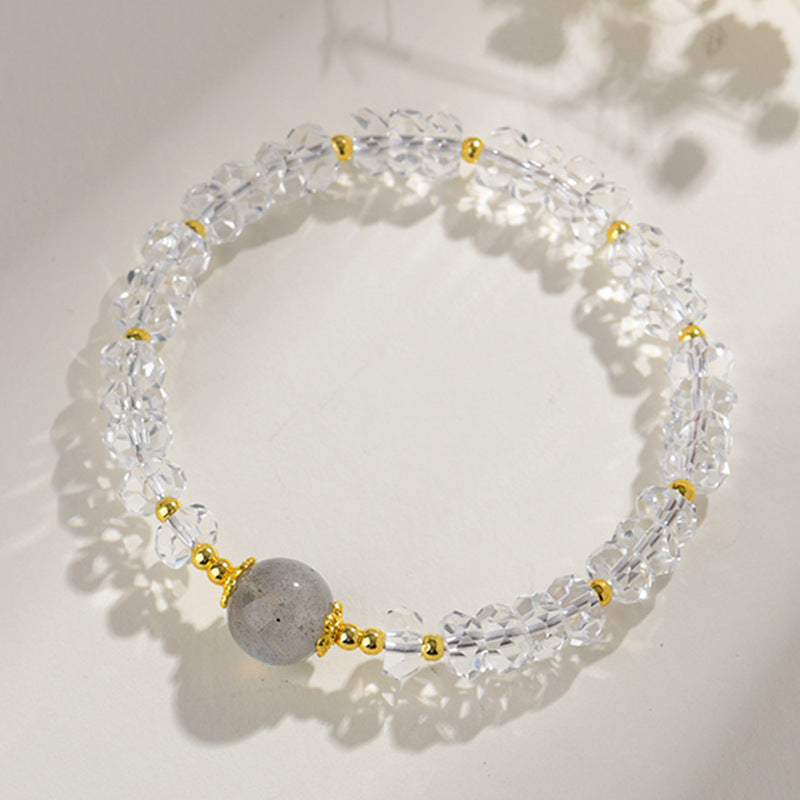 Natural White Crystal Zodiac Guardian Bracelet | Energy Stone for Protection & Harmony
