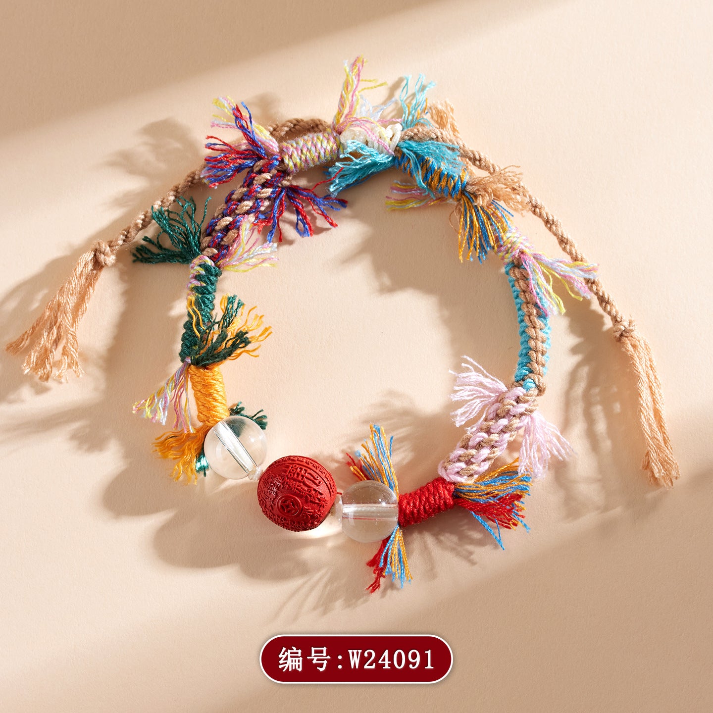 Natural Imperial Red Cinnabar Mountain Ghost Flower Tibetan Bracelet - Spiritual Protection & Fashion