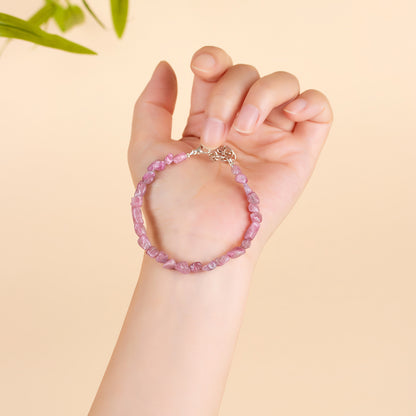 Natural Tourmaline Irregular Bracelet | Adjustable Wealth Stone for Women's Fortune