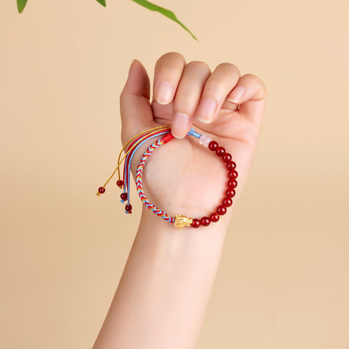 Natural Red Agate Handmade Braided Bracelet | Ancient Chinese Style Spiritual Protection Jewelry