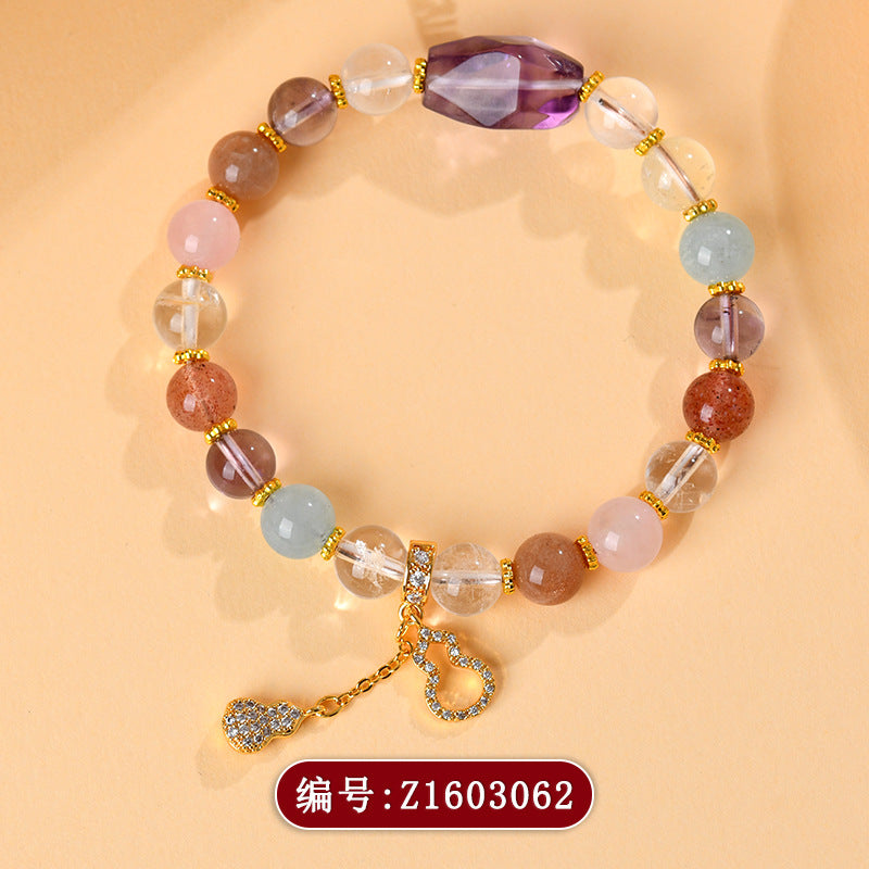 Natural Crystal Multi-Gem Amethyst Freeform Bracelet | Spiritual Energy & Fashion
