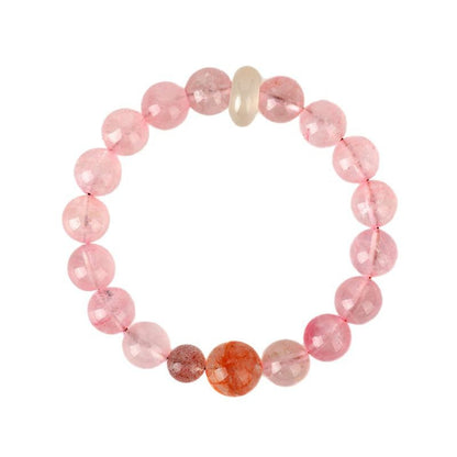 Madagascar Pink Crystal Bracelet | Love Harmony Spiritual Energy Jewelry for Women
