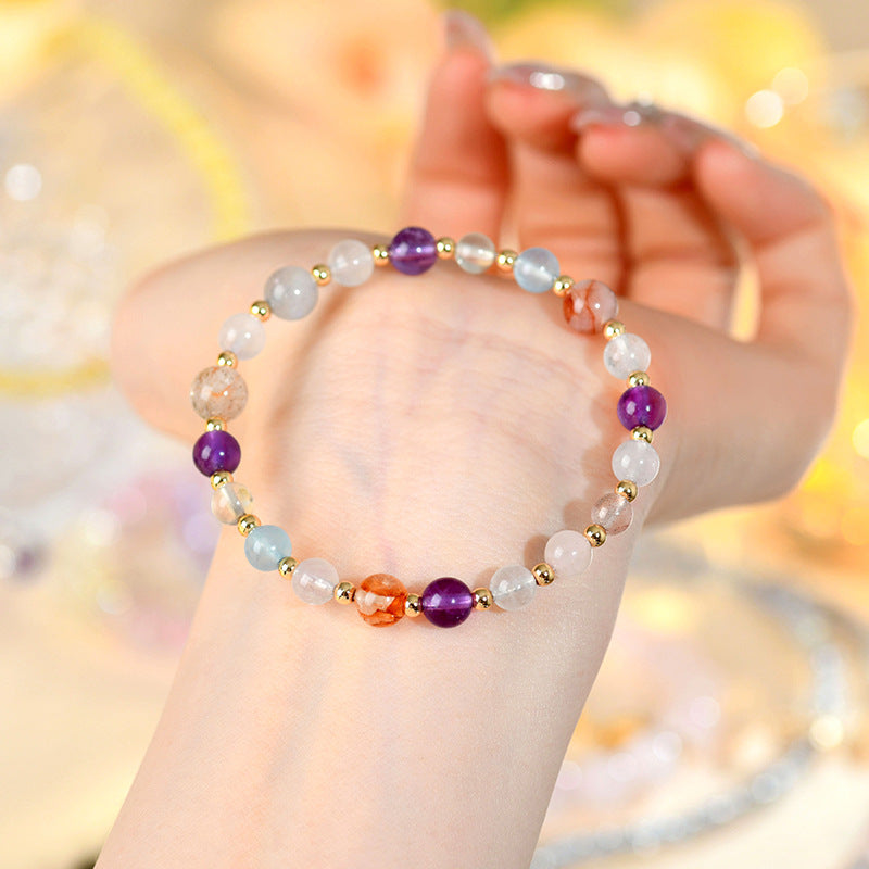 Natural Crystal Multi-Gem Bracelet | Spiritual Harmony & Wealth Attraction Charm