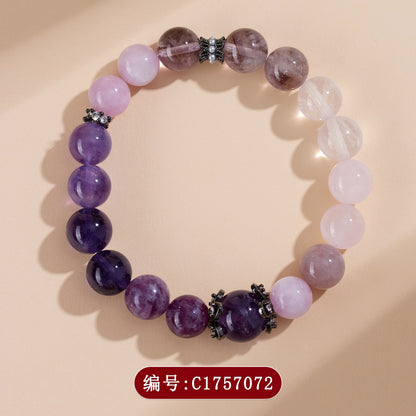 Natural Amethyst Multi-Gem Bracelet | Nine Purple Fire Women's Spiritual Jewelry
