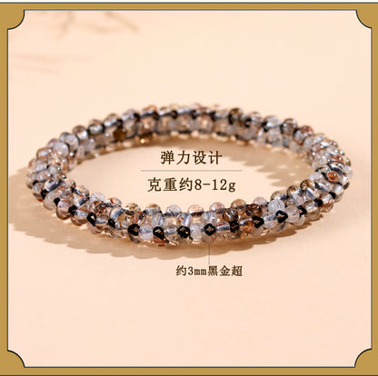 Golden Rutilated Quartz Bracelet | Wealth & Energy Crystal Jewelry for Women