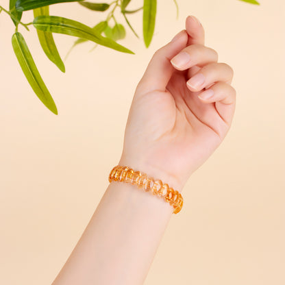 Yellow Pagoda Crystal Bracelet - Natural Crystal Hand String for Women with Fashion Design