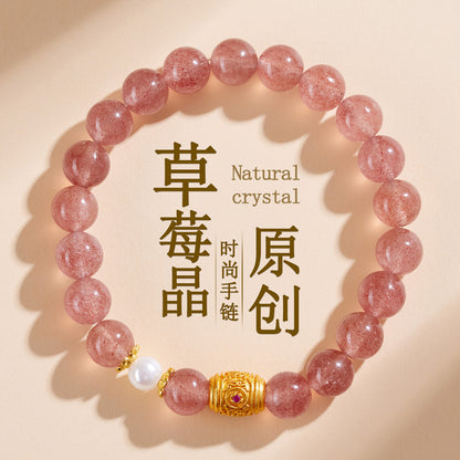 Strawberry Crystal Love Bracelet | Attract Romance & Harmony Energy