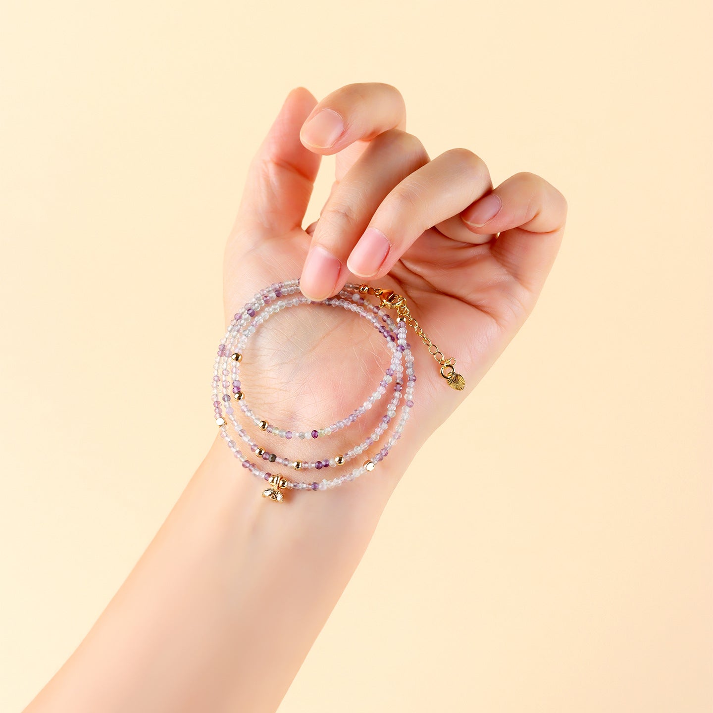 Natural Ametrine Multi-Circle Women's Bracelet | Wealth & Wisdom Crystal Jewelry