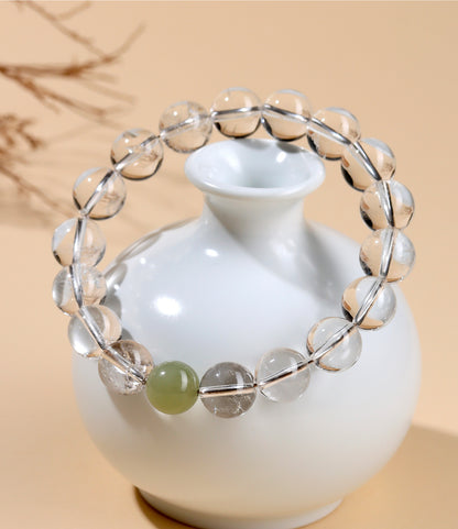 Natural White Crystal Five Elements Balance Bracelet | Harmony for Couples