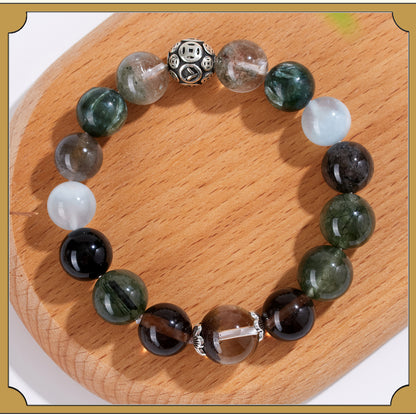 Natural Crystal Five Elements Harmony Bracelet - Balance Energy & Good Luck Charm