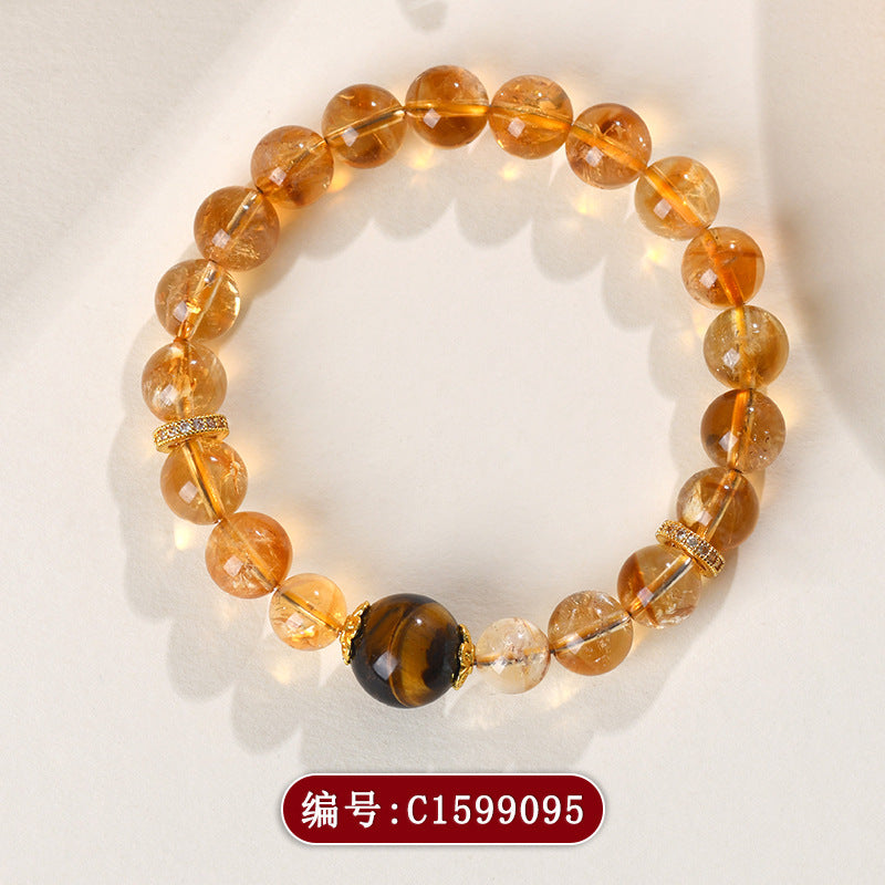 Natural Yellow Tiger Eye Crystal Bracelet | Courage Protection & Wealth Energy Stone