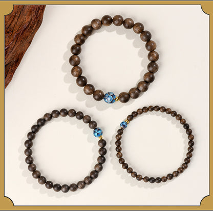 Agarwood Meditation Cloisonné Lotus Bracelet | Spiritual Protection & Zen Energy for Couples